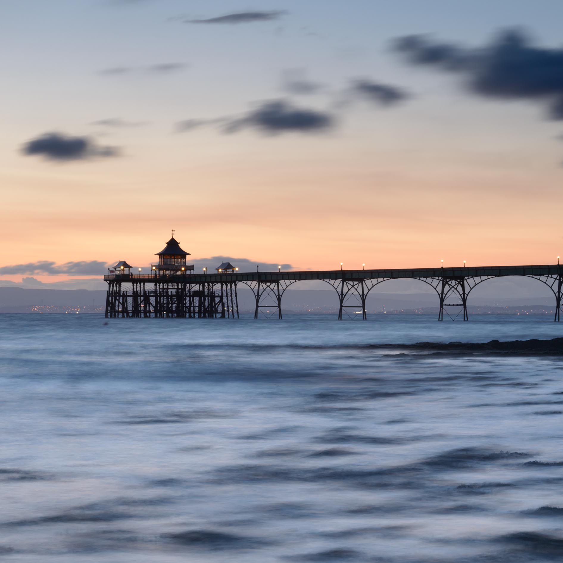 "Betjeman's Beauty" large greeting card featuring Clevedon Pier, North Somerset.