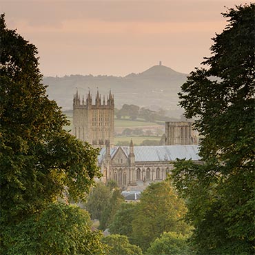 "Relations" large greeting card featuring Wells Cathedral.