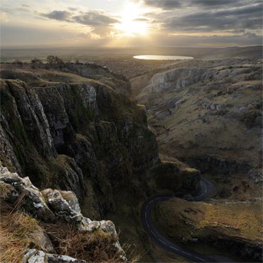 "A Gorgeous Bit of Cheddar" large greeting card featuring Cheddar Gorge.